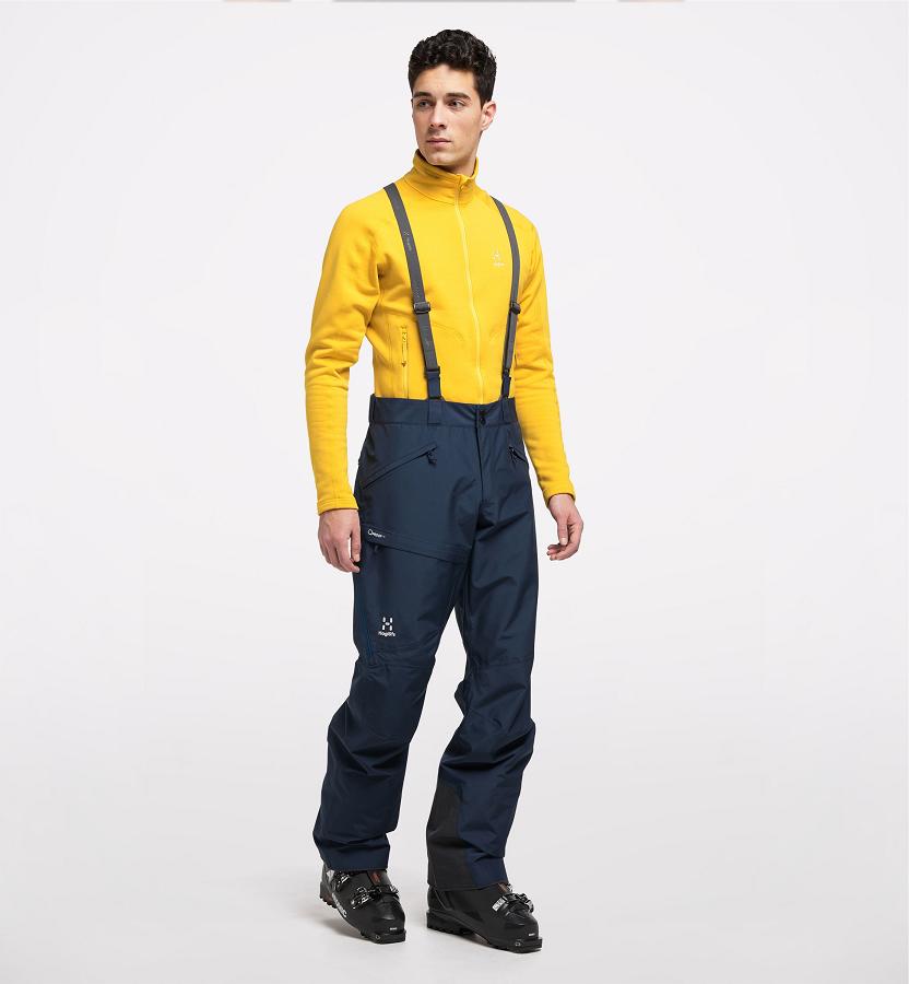 Haglöfs Mens Lumi Loose Ski Pants Dark Blue New Zealand 59812ZNMD